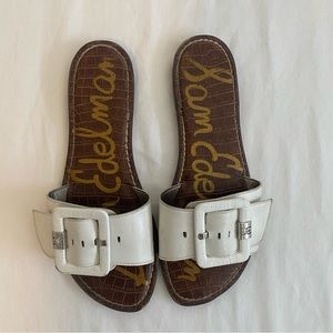 SAM EDELMAN GABRIELA SLIDE SANDAL WHITE SIZE 8 1/2